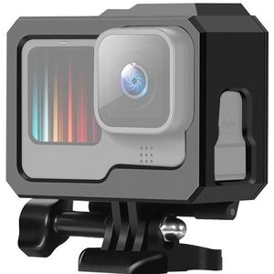 Voor GoPro HERO9 Black ABS Plastic Border Frame Mount Beschermhoes met Buckle Basic Mount & Screw (Zwart)