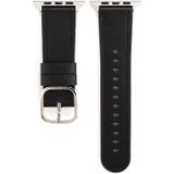 Voor Apple Watch Series 5 & 4 44mm/3 & 2 & 1 42mm moderne stijl gesp lederen riem (zwart)