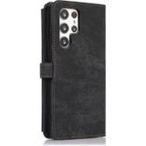 Voor Samsung Galaxy S23 Ultra 5G Dream 9-Card Wallet Zipper Bag Leather Phone Case(Black)