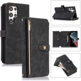 Voor Samsung Galaxy S23 Ultra 5G Dream 9-Card Wallet Zipper Bag Leather Phone Case(Black)