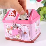 Kinderen Cartoon Saving Small Coin Storage House Piggy Bank (Blauw)