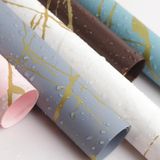 2 zakken marbling waterdicht mat papier bloem inpakpapier (Blauw)