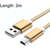 5 stks Mini USB naar USB Een geweven gegevens / laadkabel voor MP3  Camera  Auto DVR  Lengte: 2m