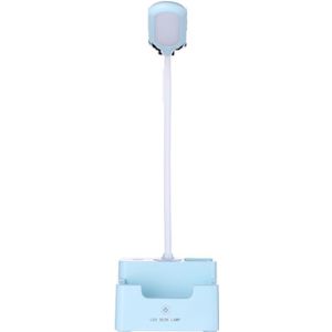 Student USB Charging Bedroom Touch LED Eye Protection Multifunctionele Creative Desk Lamp  Style:Without Fan(Blue)