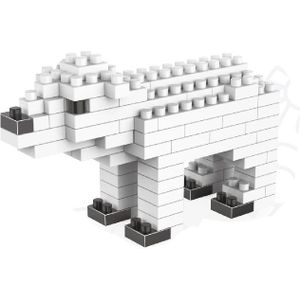 Polar Bear Cartoon patroon kunststof Diamond Particle bouwsteen Lego geassembleerd speelgoed