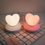 USB Bedside Nursing Night Light Romantic Love Heart Touch Sensing Light (Pink Love)