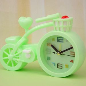 2 PCS Bicycle-shaped Desktop Alarm Clock Student Gifts(Grass Green)