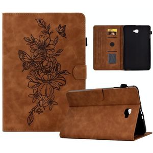 Voor Samsung Galaxy Tab A 10.1 2016 T580 Peony Butterfly relif lederen Smart Tablet Case