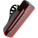 A02 fiets Taillight fiets rijden motorfiets elektrische auto LED mountainbike USB opladen veiligheidswaarschuwing licht (50 uur  plastic zak)