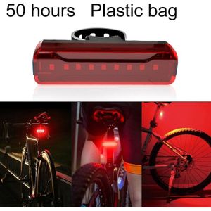 A02 fiets Taillight fiets rijden motorfiets elektrische auto LED mountainbike USB opladen veiligheidswaarschuwing licht (50 uur  plastic zak)