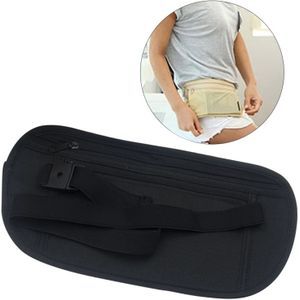 5 STKS multifunctionele outdoor taille Belt Bag Travel Anti-Theft onzichtbare telefoon (zwart)