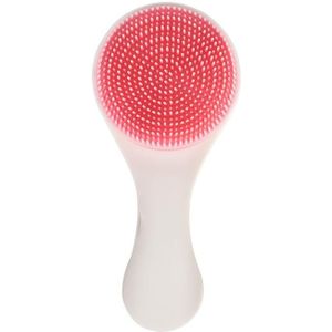 Baby siliconen douche massage borstel multifunctionele shampoo borstel met kam (licht roze)