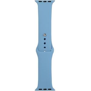 Voor Apple Watch Series 6 & SE & 5 & 4 44mm / 3 & 2 & 1 42mm Siliconen horloge vervangende band  korte sectie (vrouwelijk)(Helder blauw)