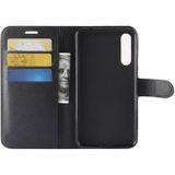 Voor Huawei P20 Pro Litchi textuur horizontaal flip lederen draagtas met portemonnee & houder & kaart van Slots(Black)