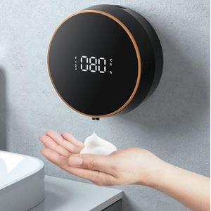 W1 Wandmontage Smart Infrarood Sensor USB Opladen Foam Soap Dispenser (Zwart)