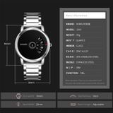 SKMEI 1260 Fashion creatieve aanwijzer 30m waterdicht Quartz Wrist Watch with Stainless Steel Watchband(Black)