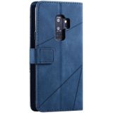 Voor Samsung Galaxy S9 Plus Skin Feel Splicing Horizontal Flip Leather Case met Holder & Card Slots & Wallet & Photo Frame(Blauw)