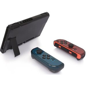 Hard PC Protection cover voor Nintendo switch NS Case afneembare Crystal plastic shell console controller accessoires (zwart)