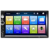 A2207 HD 2 DIN 7 inch auto Bluetooth radio ontvanger MP5 speler  ondersteuning FM & USB & TF Card & Mirror Link  met stuurwiel afstandsbediening