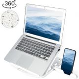Algemene-doeleinden Verhoogde Warmtedissipatie voor laptops houder  stijl: met mobiele telefoonhouder met rotatie (wit)