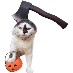 2 PC'S creatieve kat hond Halloween grappige tidy Props hoofdband Hooded hoed  maat: S (bijl)