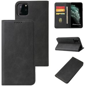 Calf Texture Magnetic Horizontal Flip Leather Case with Holder & Card Slots & Wallet For iPhone 11 Pro Max(Black)