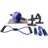 6 in 1 abdominale wiel set home fitnessapparatuur specificaties: (blauw)