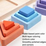 Kinderen geometrische vormen kleur bijpassende bouwstenen kolommen speelgoed (21 in 1 kleurrijk)
