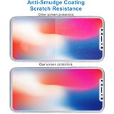 Voor iPhone X 9 H oppervlaktehardheid 2.5D transparante gehard glazen voorkant + achterkant Screen Protector