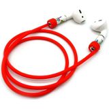 Anti-verloren touw + siliconen case + oortelefoon hang Buckle + oordopje cover Bluetooth draadloze koptelefoon Cover Case set voor Apple AirPods 1/2
