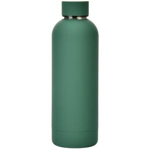 Stainless Steel Outdoor Matte Water Bottle Portable Sports Water Cup Rubber Paint Insulation Cup(Moss Green)