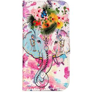 Voor iPhone 8 & 7 relif bloem olifant patroon horizontaal flip lederen draagtas met houder & Card Slots & portemonnee & fotolijstjes