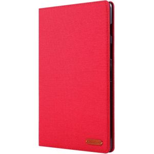 Voor Galaxy tab S5e T720/T725 doek Teature horizontale Flip PU lederen draagtas met houder & kaartsleuven (rood)