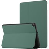 Voor Samsung Galaxy Tab A 10.1 2019 T515 / T510 Dual-vouwen Horizontale Flip Tablet Leren Case met Houder (Dark Green)