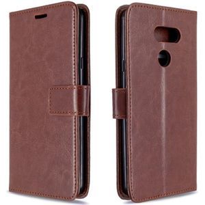 Voor LG K40S Crazy Horse Texture Horizontal Flip Leather Case met Holder & Card Slots & Wallet & Photo Frame(Brown)