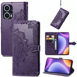 Voor Xiaomi Redmi Note 12 Turbo Mandala Flower relif lederen telefoonhoes