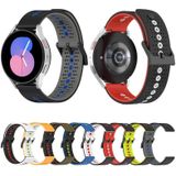 Voor Coros Apex 46mm/Apex Pro / Ticwatch Pro 3 22mm Tricolor ademende siliconen horlogeband (zwart + wit + rood)