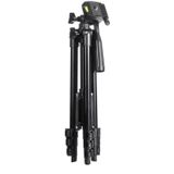 3120 Live Broadcast Tripod 4-sectie Opvouwbare poten Aluminium Legering Tripod Mount met U-Shape Driedimensionale Statiefkop voor DSLR & Digitale Camera  Verstelbare Hoogte: 34-103cm (Zwart)