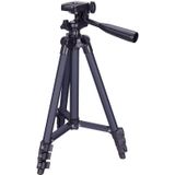 3120 Live Broadcast Tripod 4-sectie Opvouwbare poten Aluminium Legering Tripod Mount met U-Shape Driedimensionale Statiefkop voor DSLR & Digitale Camera  Verstelbare Hoogte: 34-103cm (Zwart)