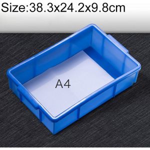 Dikke multi materile functievak gloednieuwe plat kunststofonderdelen vak gereedschapskist  grootte: 383 X 242 mm X 98mm(Blue)