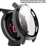 Voor Huawei Watch GT2 42mm 2 in 1 Tempered Glass Screen Protector + Fully Plating PC Case(Zwart)