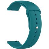 18mm Universal Reverse Buckle Wave Siliconen band  grootte: S (Groen)