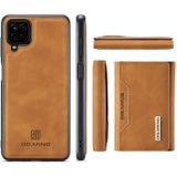 For Samsung Galaxy A12 5G DG.MING M2 Series 3-Fold Multi Card Bag + Magnetic Back Cover Shockproof Case with Wallet & Holder Function(Brown)