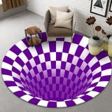 3D Illusion Stereo Vision Carpet Living Room Floor Mat  Size: 140x140cm(Round Vision 2)