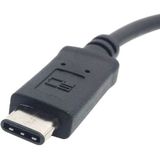 USB 3.1 Type C mannetje connector naar Micro USB 2.0 vrouwtje kabel voor Nokia N1  Lengte: ongeveer 20cm (zwart)