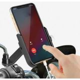 Fiets mobiele telefoon houder motorfiets elektrische auto navigatie mobiele telefoon houder  stijl: achteruitkijkspiegels (Zilver)