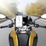 Fiets mobiele telefoon houder motorfiets elektrische auto navigatie mobiele telefoon houder  stijl: achteruitkijkspiegels (Zilver)