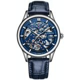 OCHSTIN 6020C Masterpiece Hollow Mechanisch herenhorloge (blauw-blauw)