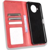 Voor Nokia 8.3 5G Magnetic Buckle Retro Crazy Horse Texture Horizontale Flip Lederen Case  met Holder & Card Slots & Photo Frame(Red)