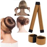 3 STKS Magic Bun vrouwen synthetische pruik Headwear donuts Bud Ball twist magische DIY Bun Maker tools (donkere koffie)